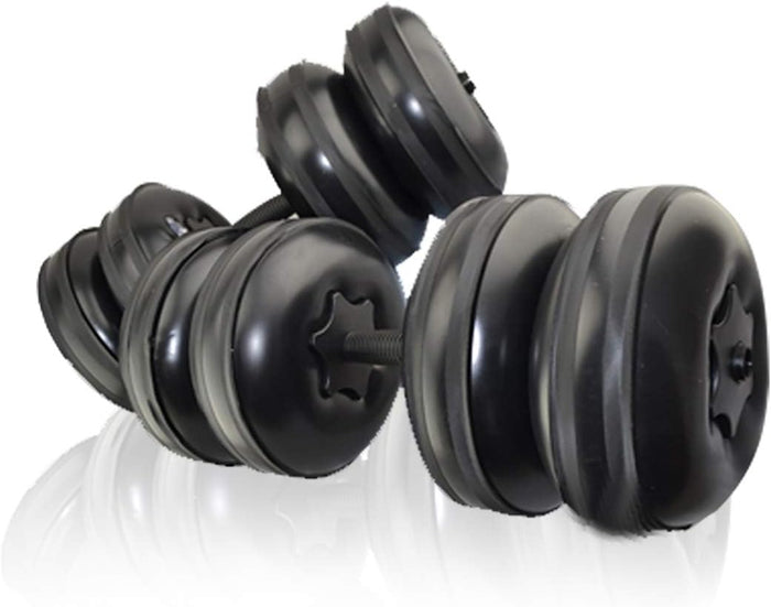 Water Filled Dumbbells Set - Water Filled Weights - Portable Travel Weights - Adjustable Dumbbells
