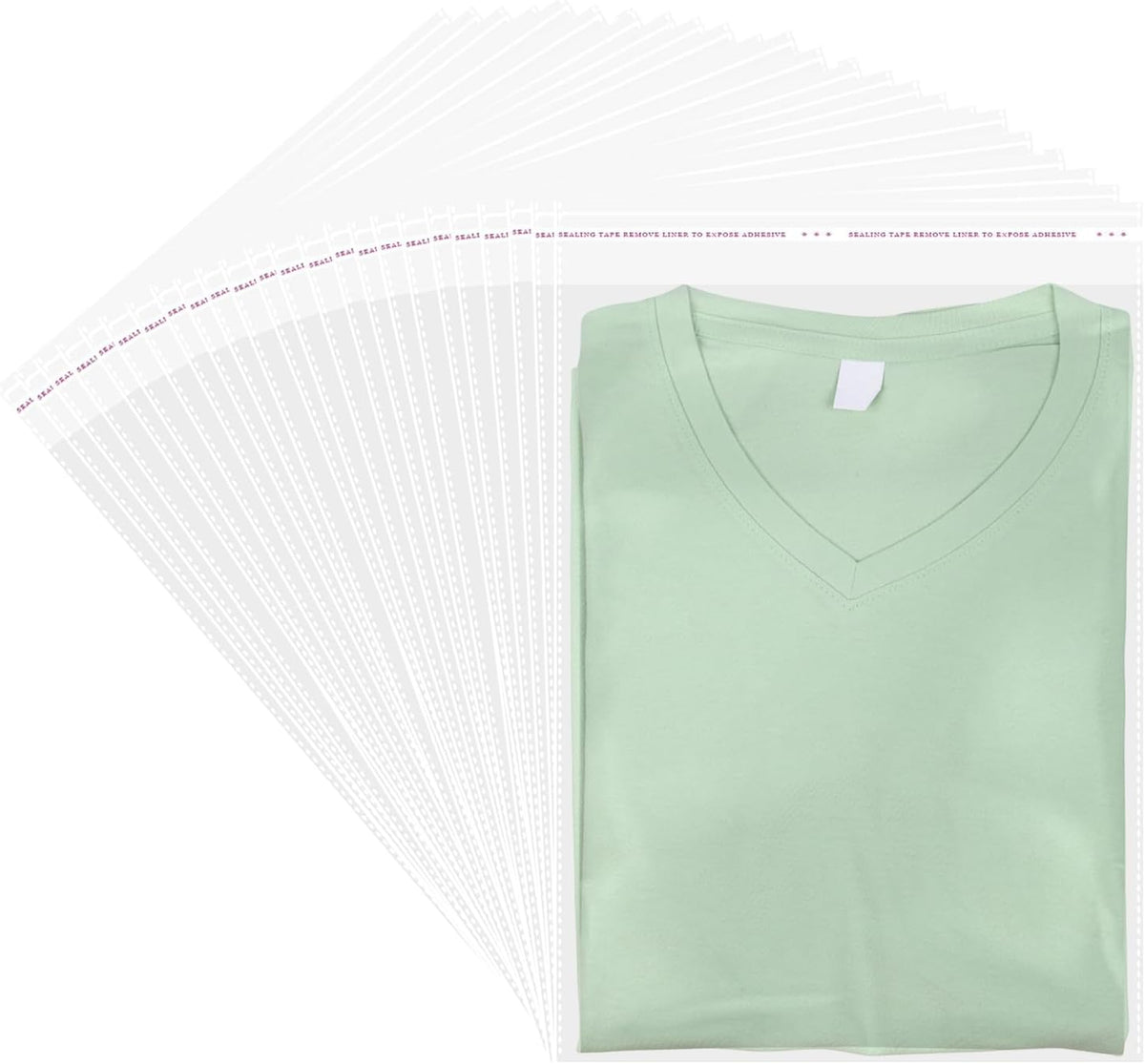 12"X16" Self Sealing Cellophane Bags, 100 Pack