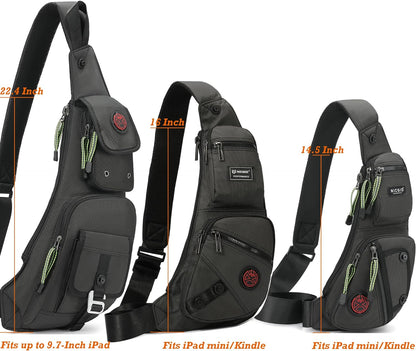 Sling Bag Chest Shoulder Backpack Crossbody Daypack for Men Women