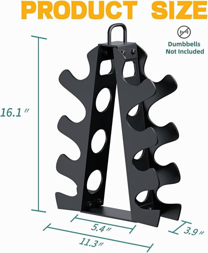 Weight Rack for Dumbbells,A-Frame Dumbbell Rack Stand Only, Alloy Steel Dumbbells Storage Rack with Handle for Home Gyms Workout (Dumbbells Not Include)