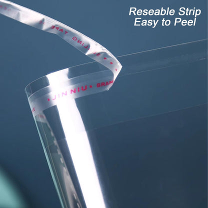 12"X16" Self Sealing Cellophane Bags, 100 Pack