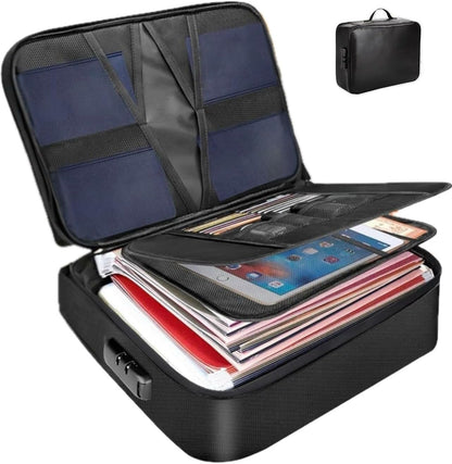 Fireproof Document Bag, Large Size with 2000F Heat Insulated Color: Black