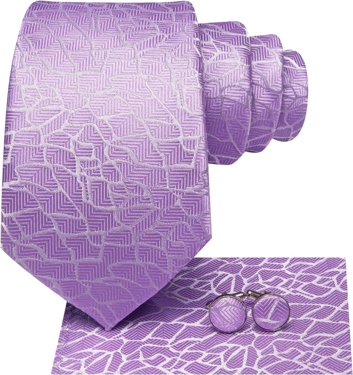 Men 63Inches Tie Set Extra Long Necktie Paisley Tie Pocket Suqare Cufflinks Big and Tall Men Tie