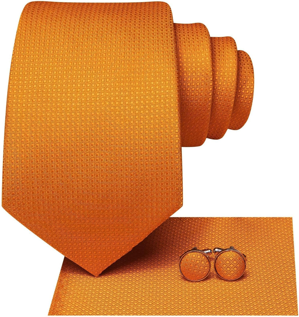 Men 63Inches Tie Set Extra Long Necktie Paisley Tie Pocket Suqare Cufflinks Big and Tall Men Tie