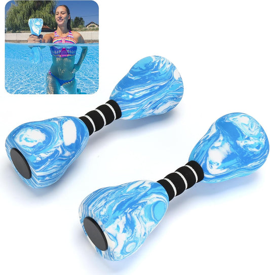 Aquatic Dumbbells, 2PCS Foam Water Weights, Aerobic Exercise Fitness Equipment Dumbbells, Dumbbells Set for Water Aerobics Weight Loss, Pool Fitness, Water Exercise