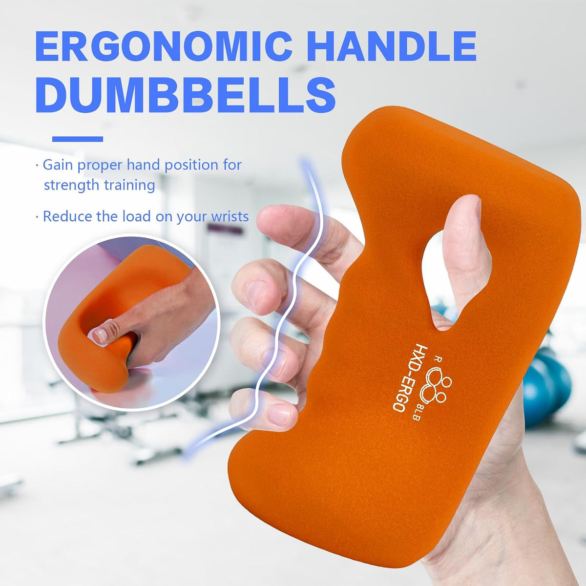 Ergonomic Dumbbells Weights Set-Hand Weights for Women at Home, Ear Dumbbells Weights for Pilates, Yoga, Jogging,Strengthtraining