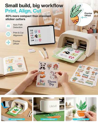 S501 Vinyl Cutter Machine, AI Sticker Cutter, 4.5" Wide Cutting