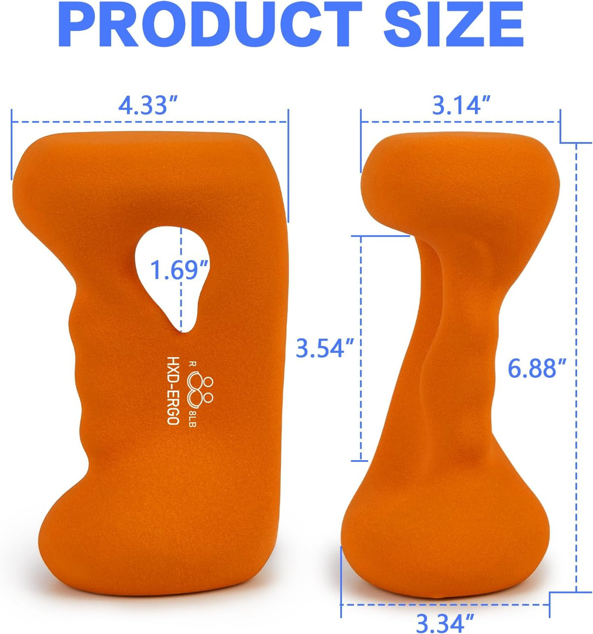 Ergonomic Dumbbells Weights Set-Hand Weights for Women at Home, Ear Dumbbells Weights for Pilates, Yoga, Jogging,Strengthtraining