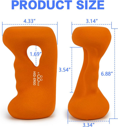 Ergonomic Dumbbells Weights Set-Hand Weights for Women at Home, Ear Dumbbells Weights for Pilates, Yoga, Jogging,Strengthtraining