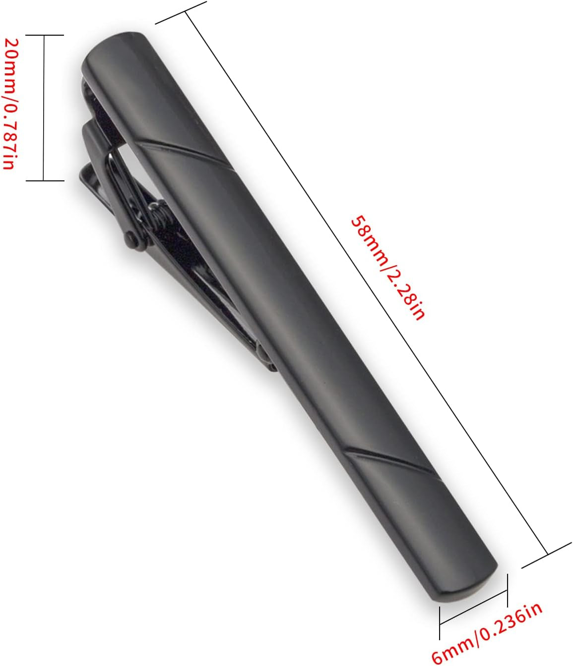 4Pcs Metal Tie Clips for Men Tie Bar with Gift Box