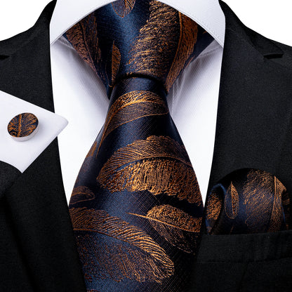 Top Navy Blue Solid Tie for Men 100% Silk Men'S Tie Hanky Cufflinks Neck Tie Suit Business Wedding Party Tie Set MJ-7140