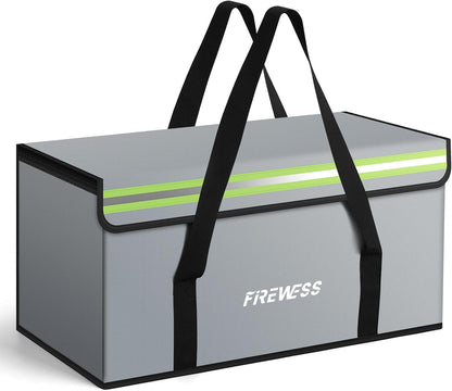 Large Fireproof Document Bag, 24X12X12'' Waterproof Safe Bag, Large Capacity Document Storage Box with Reflective Strips, Firesafe Box for File,Cash,Passport,Keys
