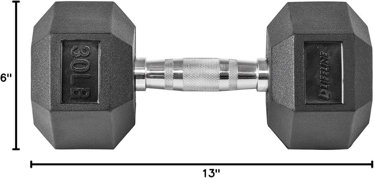 Fitness Hex Dumbbells, Rubber Wrapped Hex Dumbbells, Premium Quality, Ergonomic Knurled Handle, Dumb Bells for Exercise, Home Gym Exercise Weights
