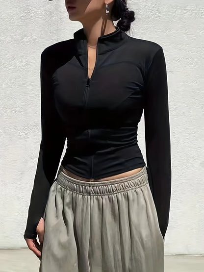 2025 Fall Pilates Quick-Dry Athletic Jacket for Women - Ideal for Gym Workouts & Outdoor Running