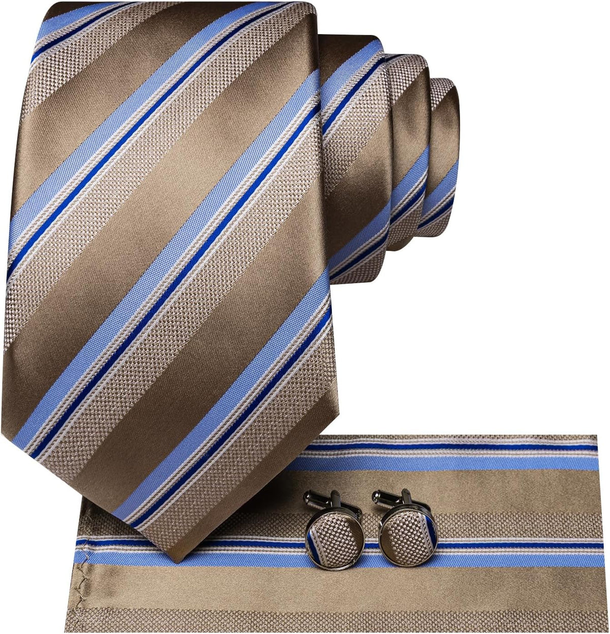 Men 63Inches Tie Set Extra Long Necktie Paisley Tie Pocket Suqare Cufflinks Big and Tall Men Tie