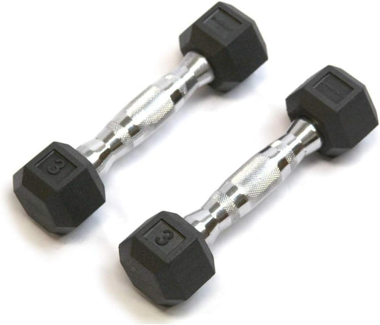 Rubber Hex Dumbbells