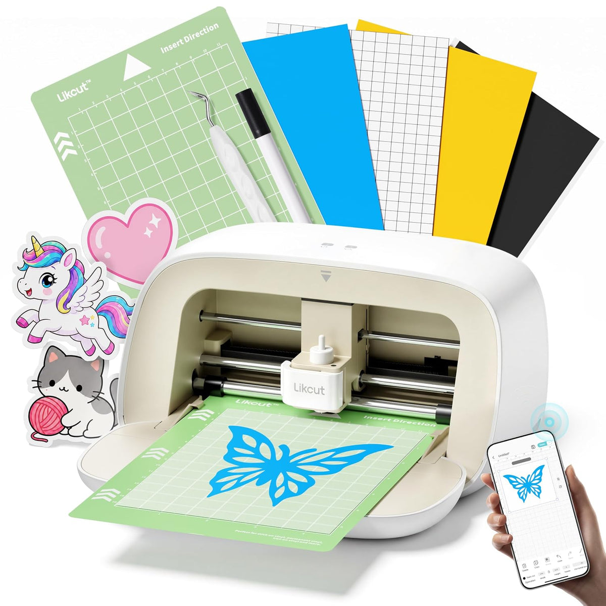 S501 Vinyl Cutter Machine, AI Sticker Cutter, 4.5" Wide Cutting