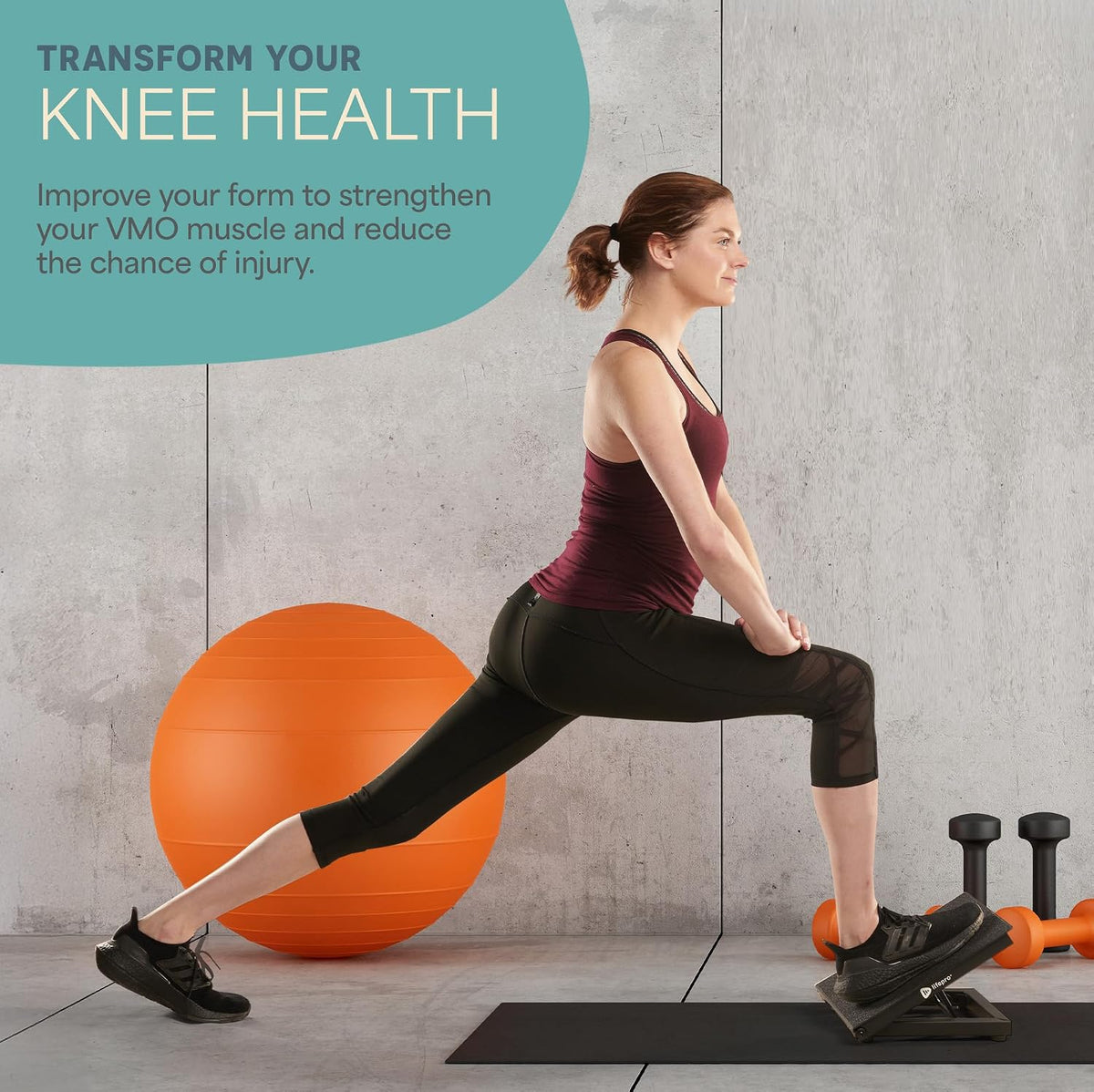 Lifepro Inclinex Slant Board for Exercise — Adjustable Calf Stretch Board