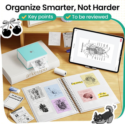 Mini Sticker Printer, M02 Portable Mini Printer Sticker Maker