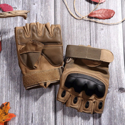 Tactical Fingerless Gloves Men Women, Breathable Anti-Slip