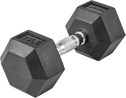 Fitness Hex Dumbbells, Rubber Wrapped Hex Dumbbells, Premium Quality, Ergonomic Knurled Handle, Dumb Bells for Exercise, Home Gym Exercise Weights