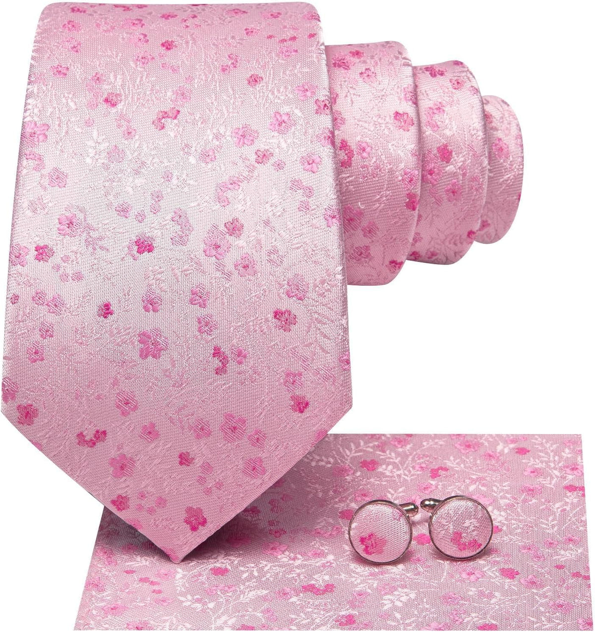 Men 63Inches Tie Set Extra Long Necktie Paisley Tie Pocket Suqare Cufflinks Big and Tall Men Tie