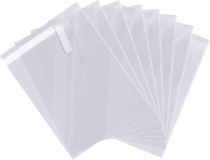 200 Ct 9” X 12” Clear Cello Cellophane Bags Self Sealing and Releasable Food Safe for Shirts, Gift, Cookies, Candies 1.6 Mil, Bulk
