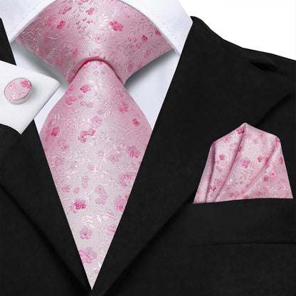 Men 63Inches Tie Set Extra Long Necktie Paisley Tie Pocket Suqare Cufflinks Big and Tall Men Tie