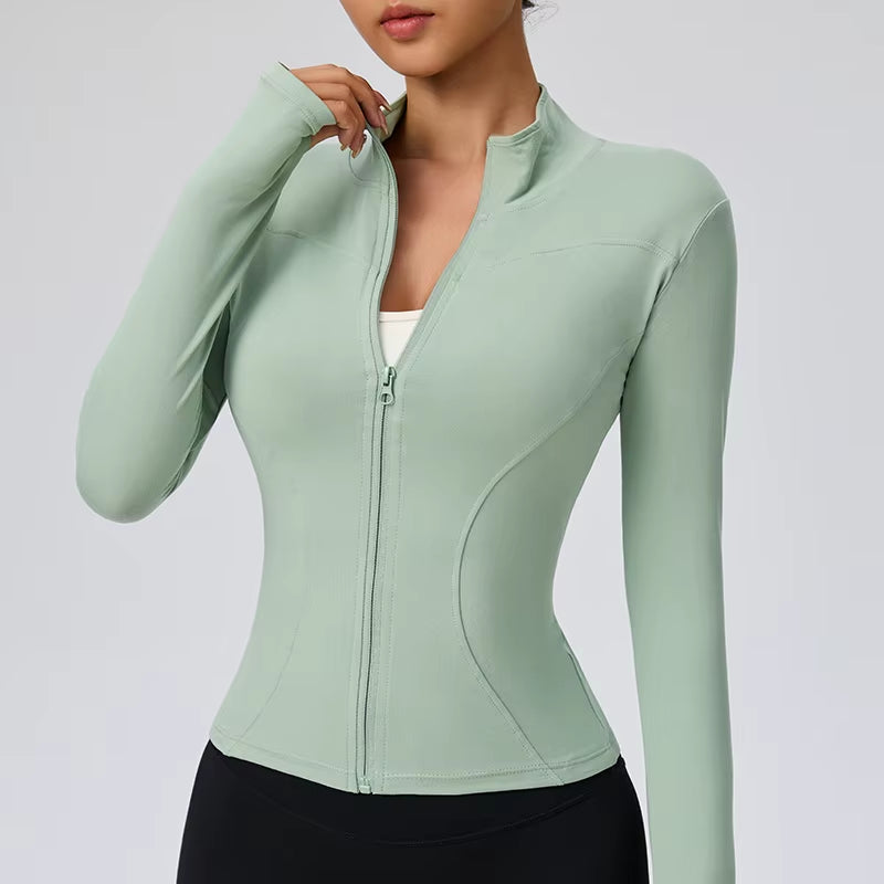2025 Fall Pilates Quick-Dry Athletic Jacket for Women - Ideal for Gym Workouts & Outdoor Running