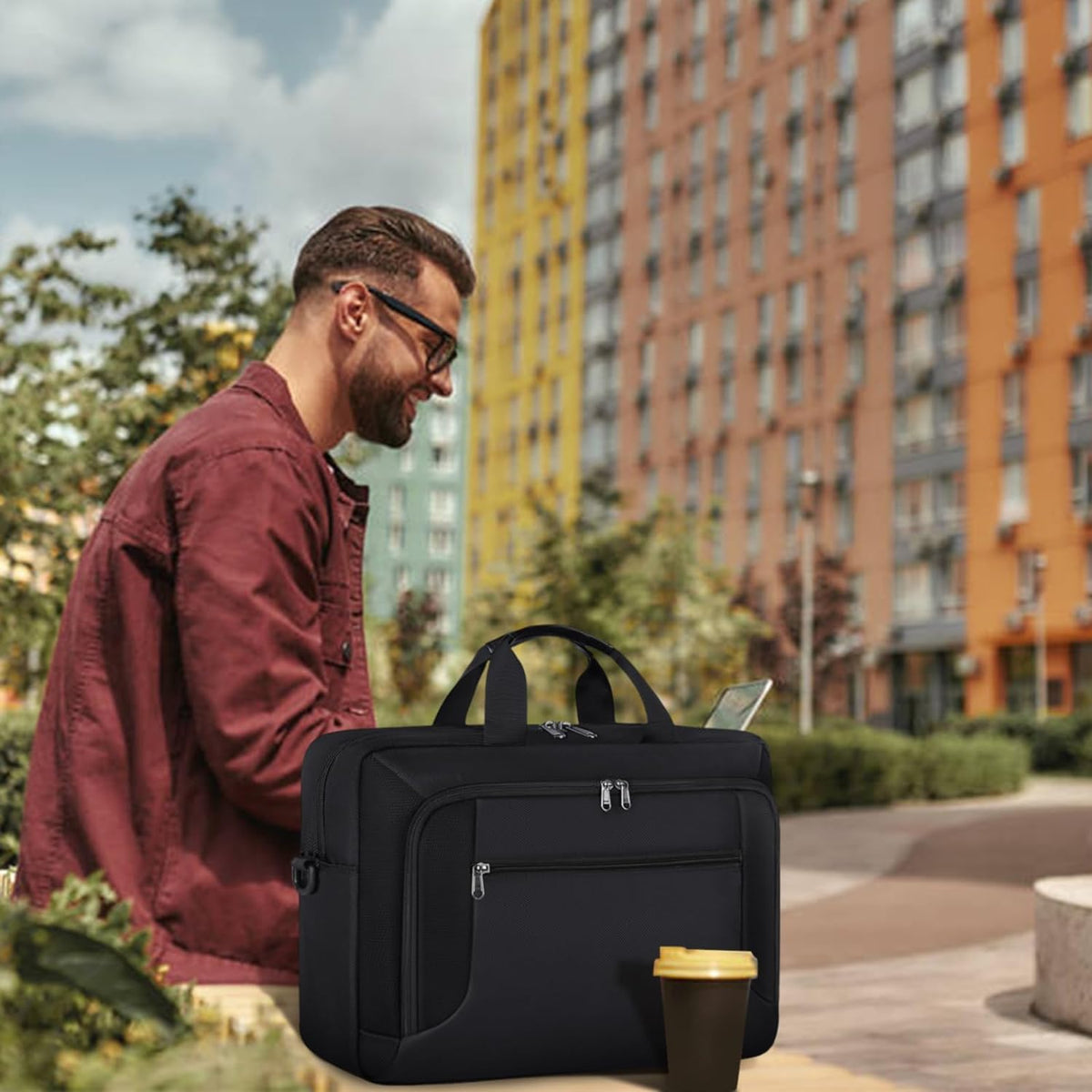 Laptop Bag 15.6 Inch Laptop Briefcase for Men Work Laptop Case Computer Bag