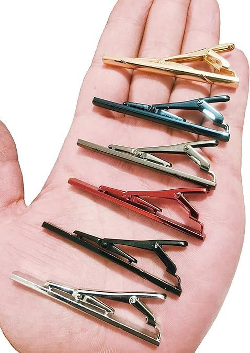 Tie Clips for Men, 6Pcs Tie Bar with Gift Box Wedding Banquet