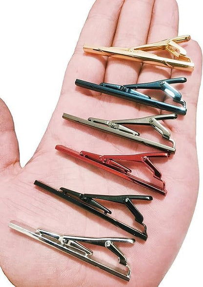 Tie Clips for Men, 6Pcs Tie Bar with Gift Box Wedding Banquet