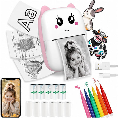 Mini Sticker Printer, Sticker Maker Machine, Bluetooth Thermal Label Maker