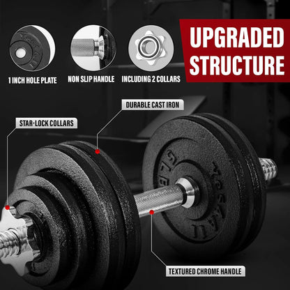 Dumbbell Adjustable 1" - 40Lbs