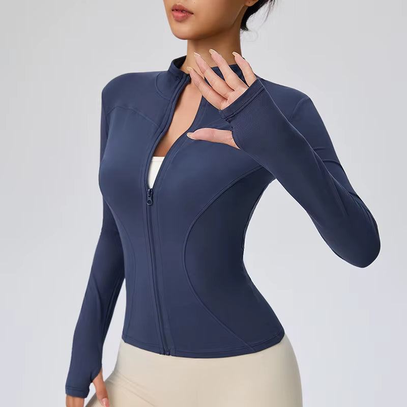 2025 Fall Pilates Quick-Dry Athletic Jacket for Women - Ideal for Gym Workouts & Outdoor Running