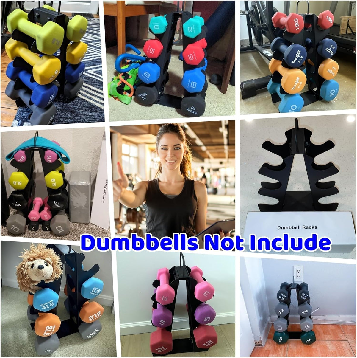 Weight Rack for Dumbbells,A-Frame Dumbbell Rack Stand Only, Alloy Steel Dumbbells Storage Rack with Handle for Home Gyms Workout (Dumbbells Not Include)