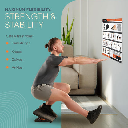 Lifepro Inclinex Slant Board for Exercise — Adjustable Calf Stretch Board