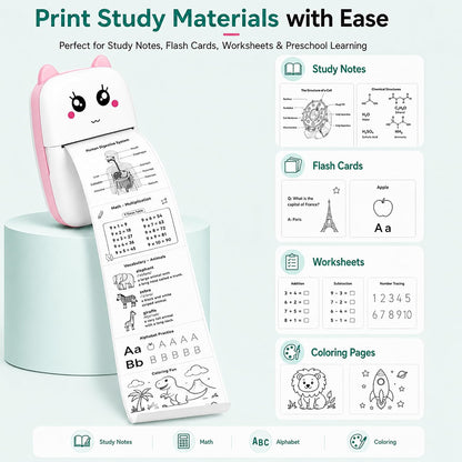 Mini Sticker Printer, Sticker Maker Machine, Bluetooth Thermal Label Maker
