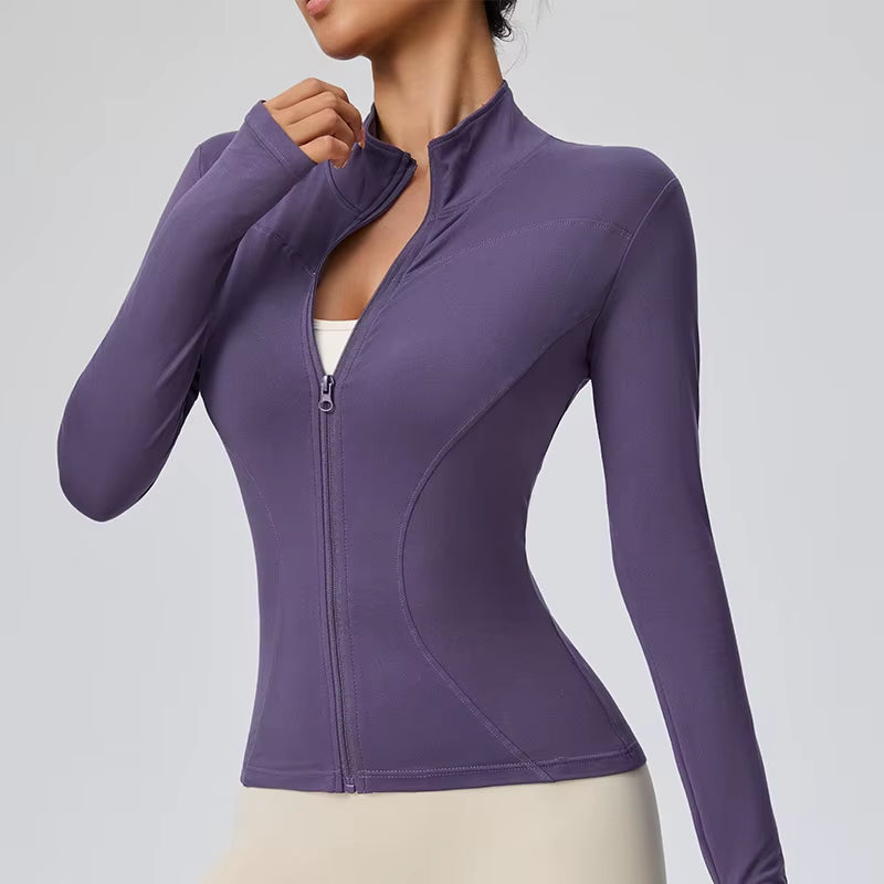 2025 Fall Pilates Quick-Dry Athletic Jacket for Women - Ideal for Gym Workouts & Outdoor Running