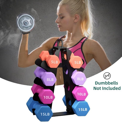 Weight Rack for Dumbbells,A-Frame Dumbbell Rack Stand Only, Alloy Steel Dumbbells Storage Rack with Handle for Home Gyms Workout (Dumbbells Not Include)