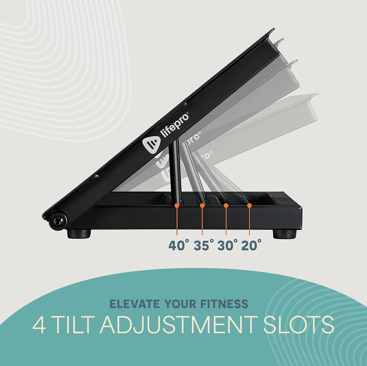 Lifepro Inclinex Slant Board for Exercise — Adjustable Calf Stretch Board