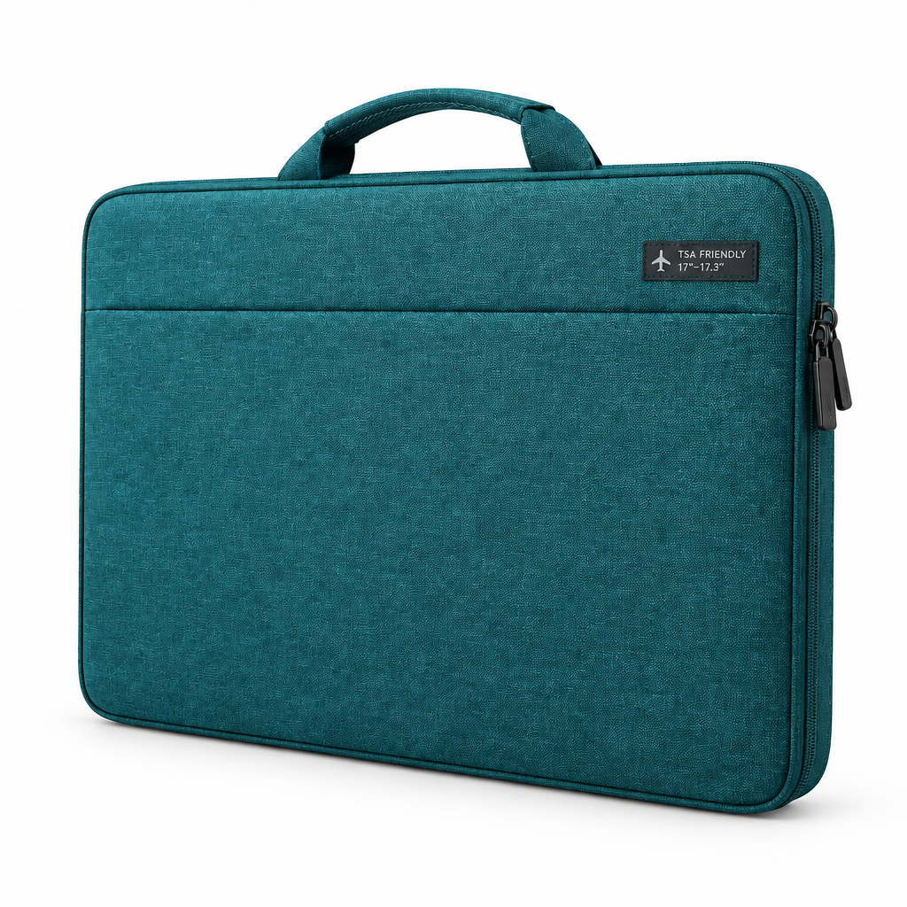Laptop Sleeve Case 17 17.3 Inch, TSA Travel Laptop Cover with Handle